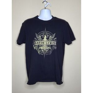 Aaron Lewis State I'm In 2019 Concert Tour T-Shirt Men's Short Sleeve Black Worn